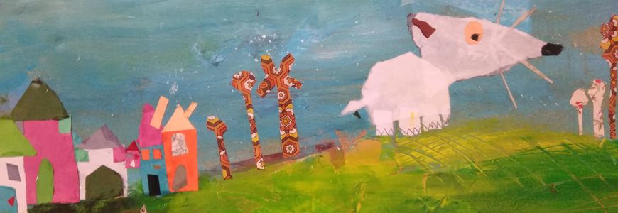 Stage jeune public / Peinture et collage sur toile